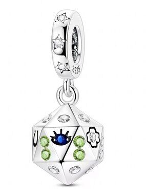 Lucky Charm Faceted Dice Dangle